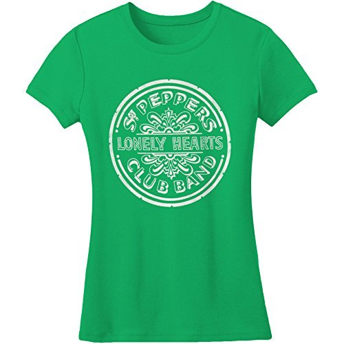 The Beatles Beatles Women'S Sgt Pepper Girls Jr Medium Green [T-Shirt]