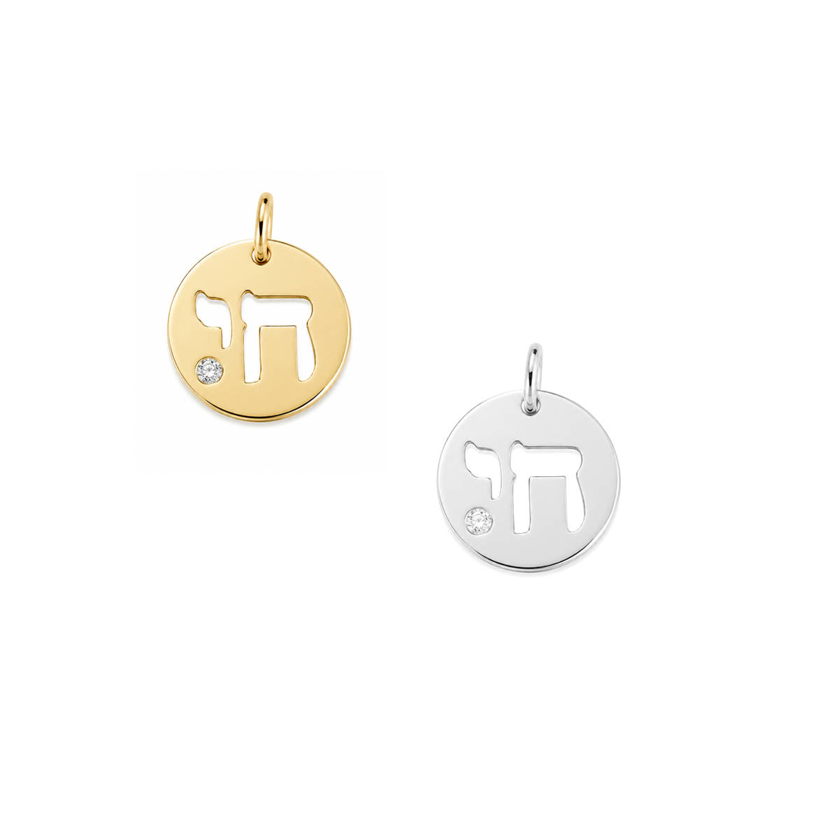 Tillah Chai Round Diamond Charm