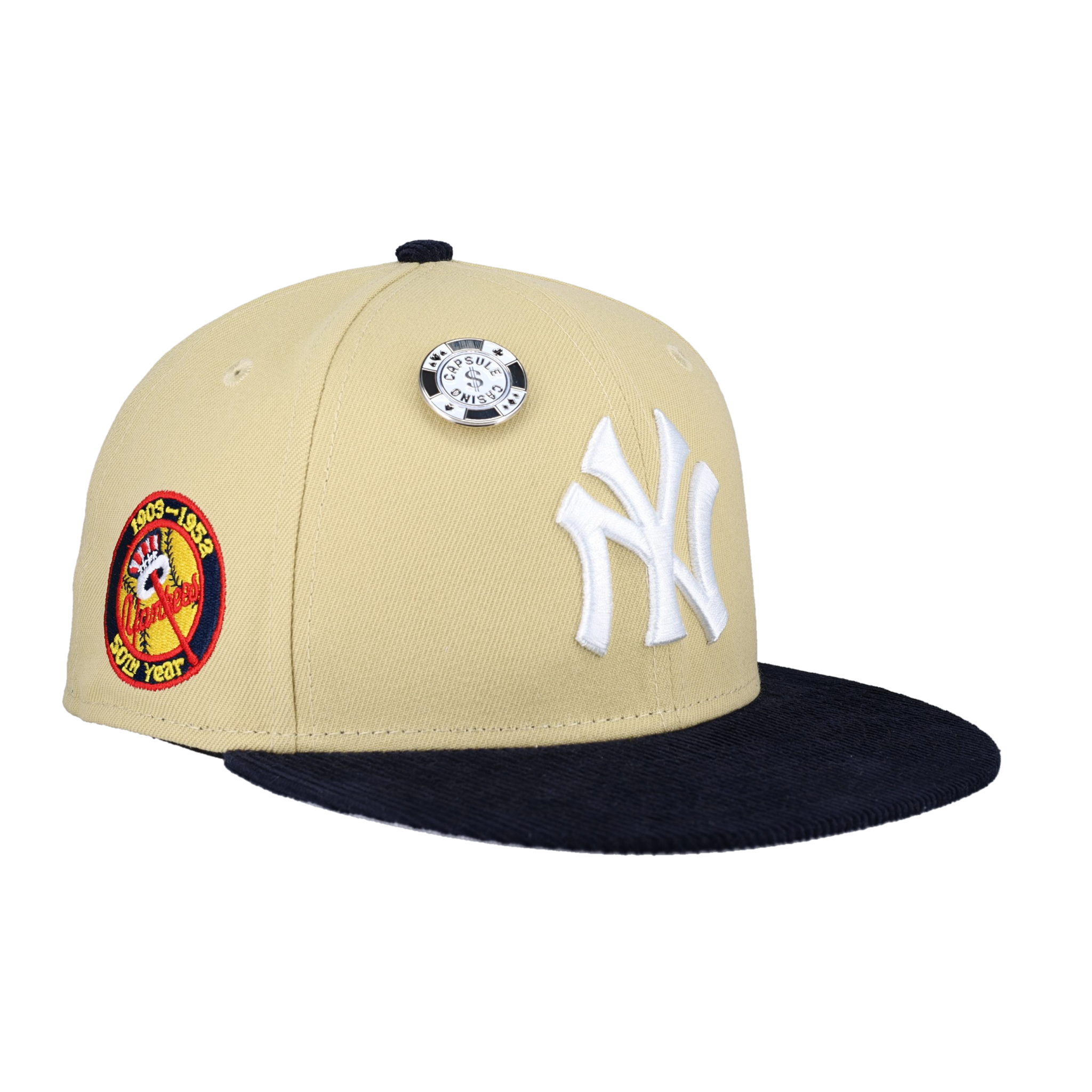 New York Yankees Vegas Gold 2.0 Collection 50th Year Patch Fitted Hat