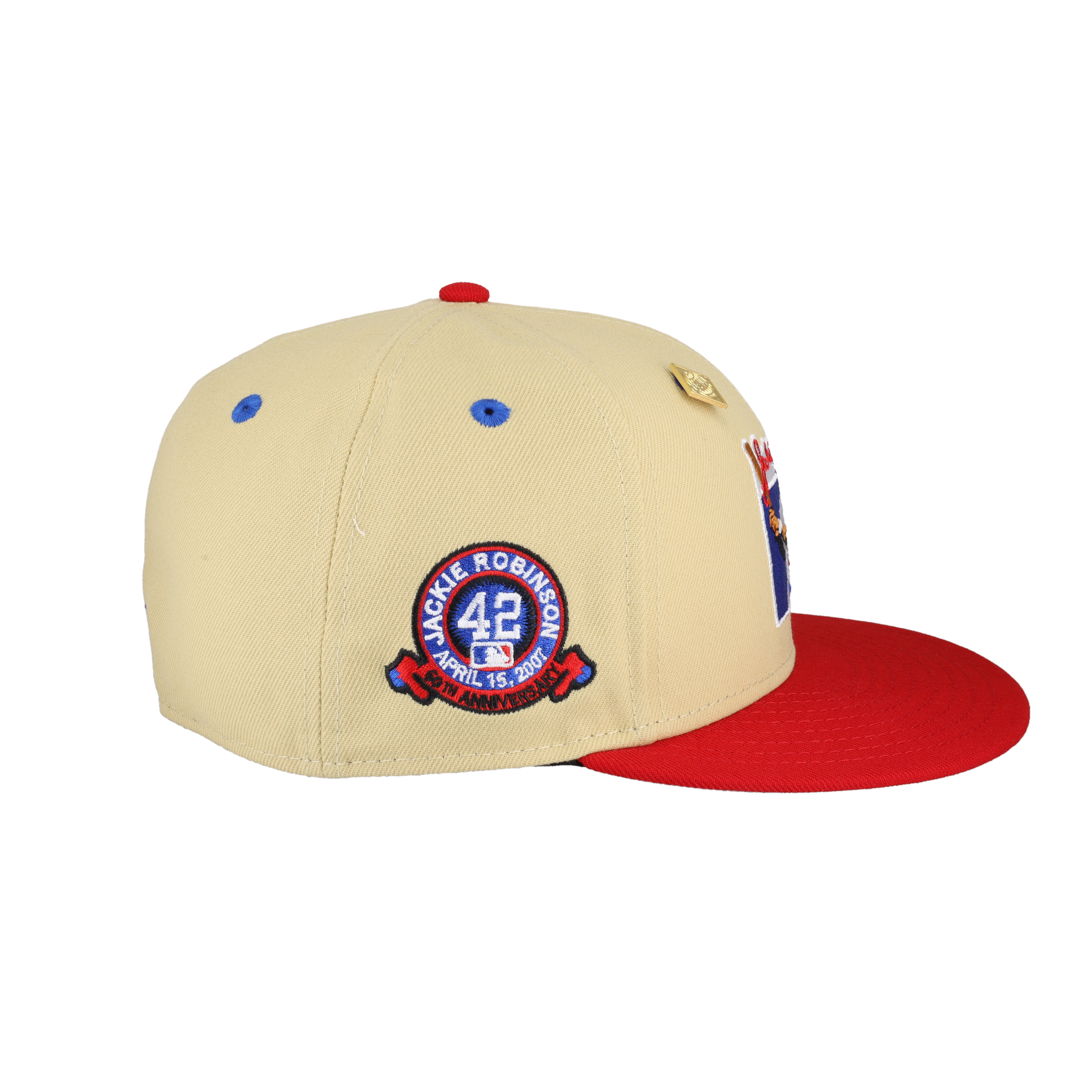 Jackie Robinson Logo Vegas Gold Jackie 42 Patch 59Fifty Fitted Hat