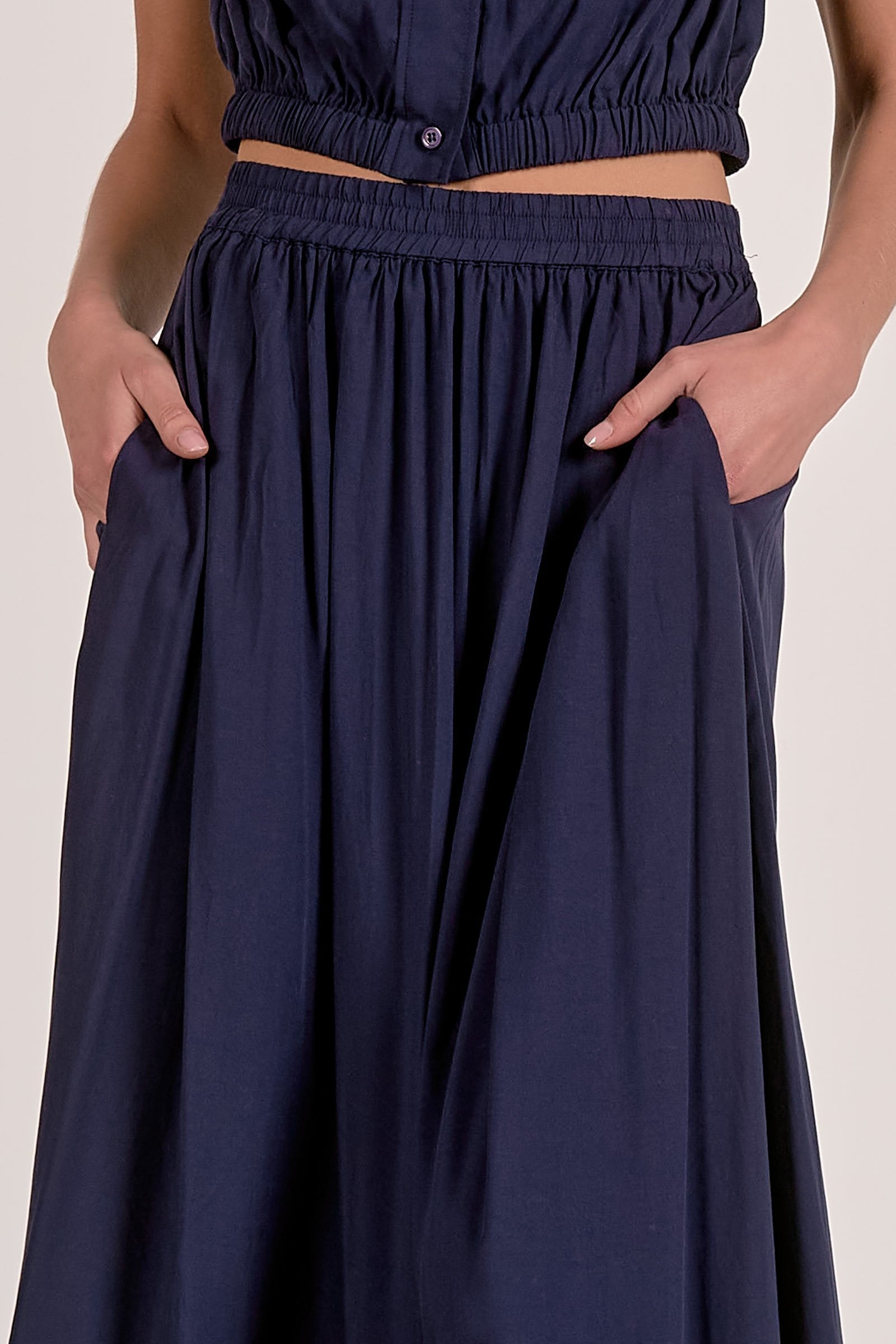Vivi Midi Skirt Navy