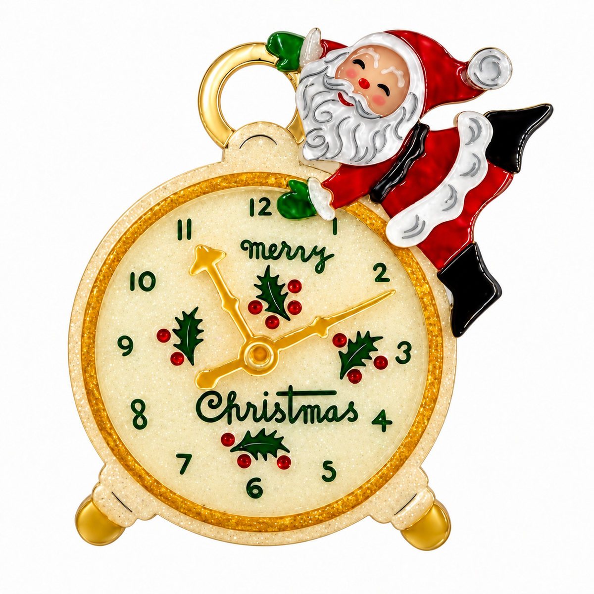 It's Claus O'Clock! Brooch by 50's Vintage Dame x Lipstick & Chrome