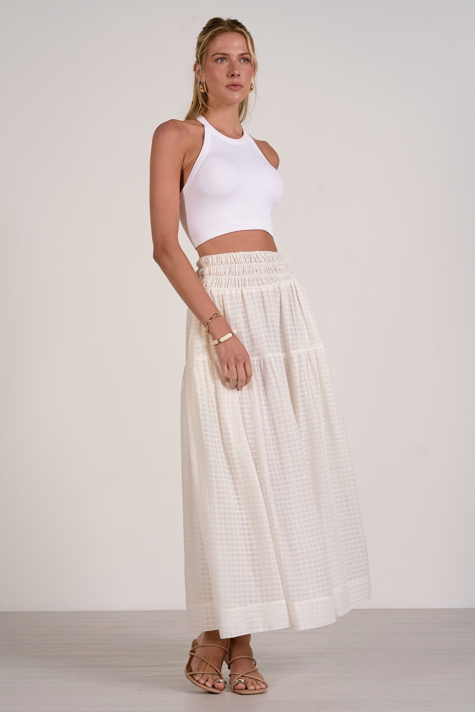 Wave Skirt Off White