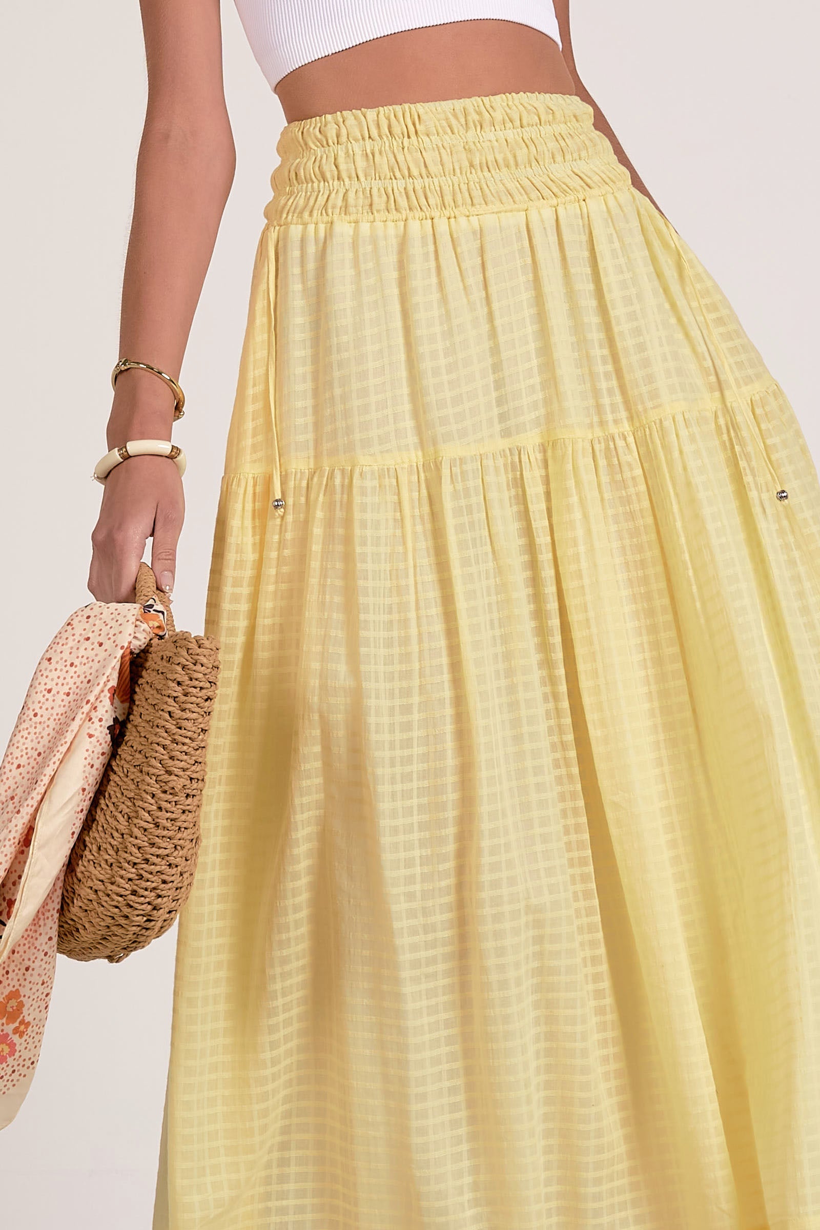Wave Skirt Yellow