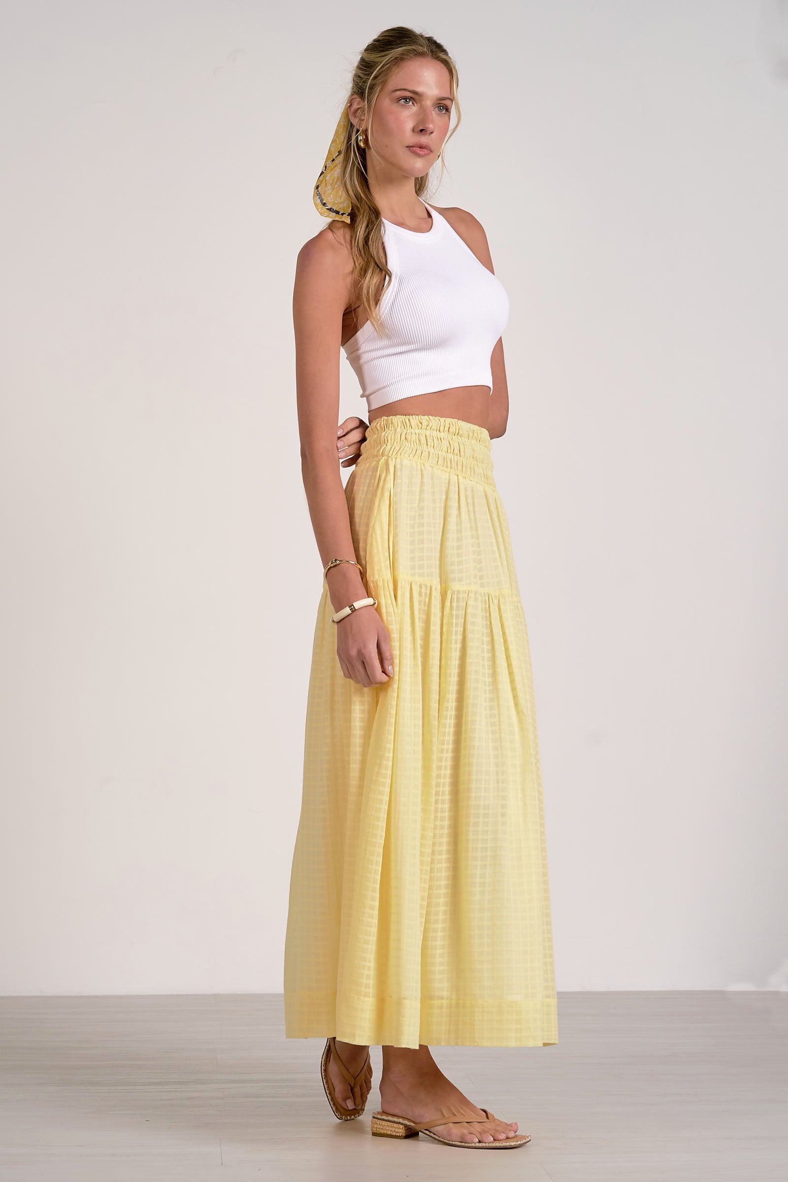 Wave Skirt Yellow