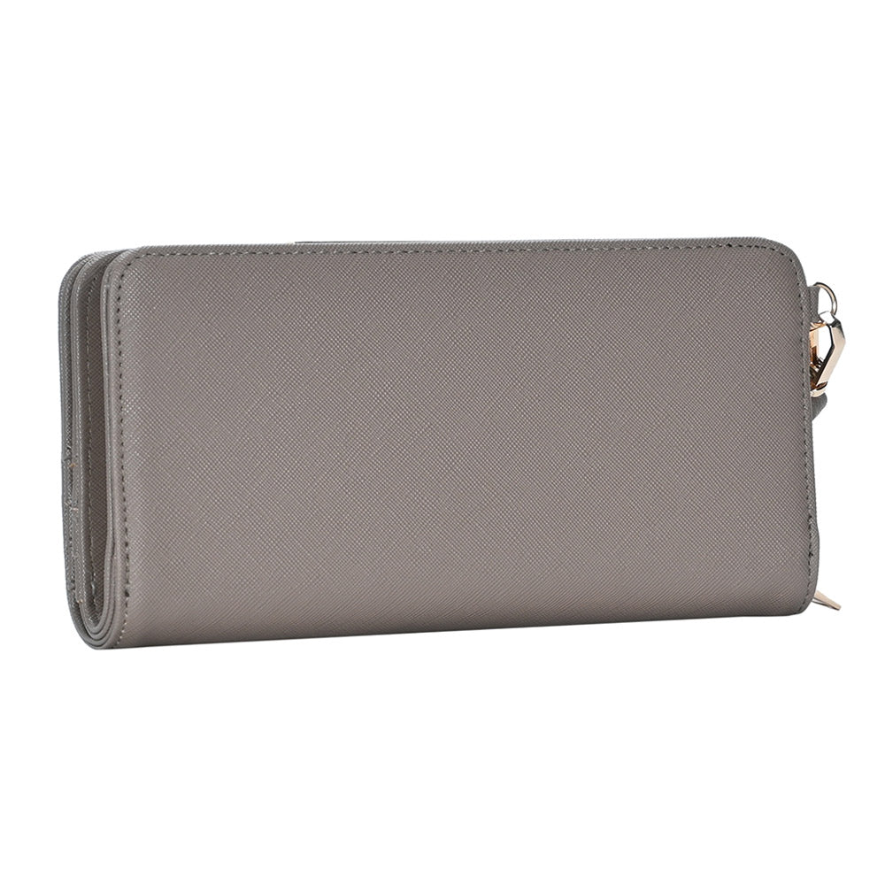 Faux Leather Zipper Wallet