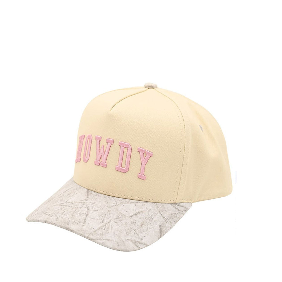 C.C HOWDY Letter Embroidered Two Tone Trucker Cap