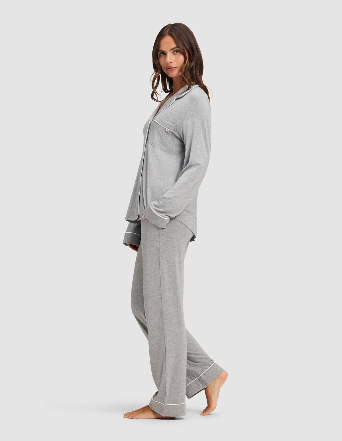 Women's Bamboo Stretch-Knit Long Sleeve Pajama Set - Tall