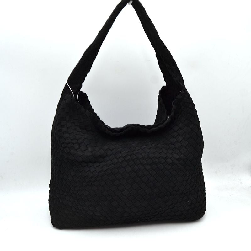 Woven Intrecciato Hobo Bag with Integrated Shoulder Strap