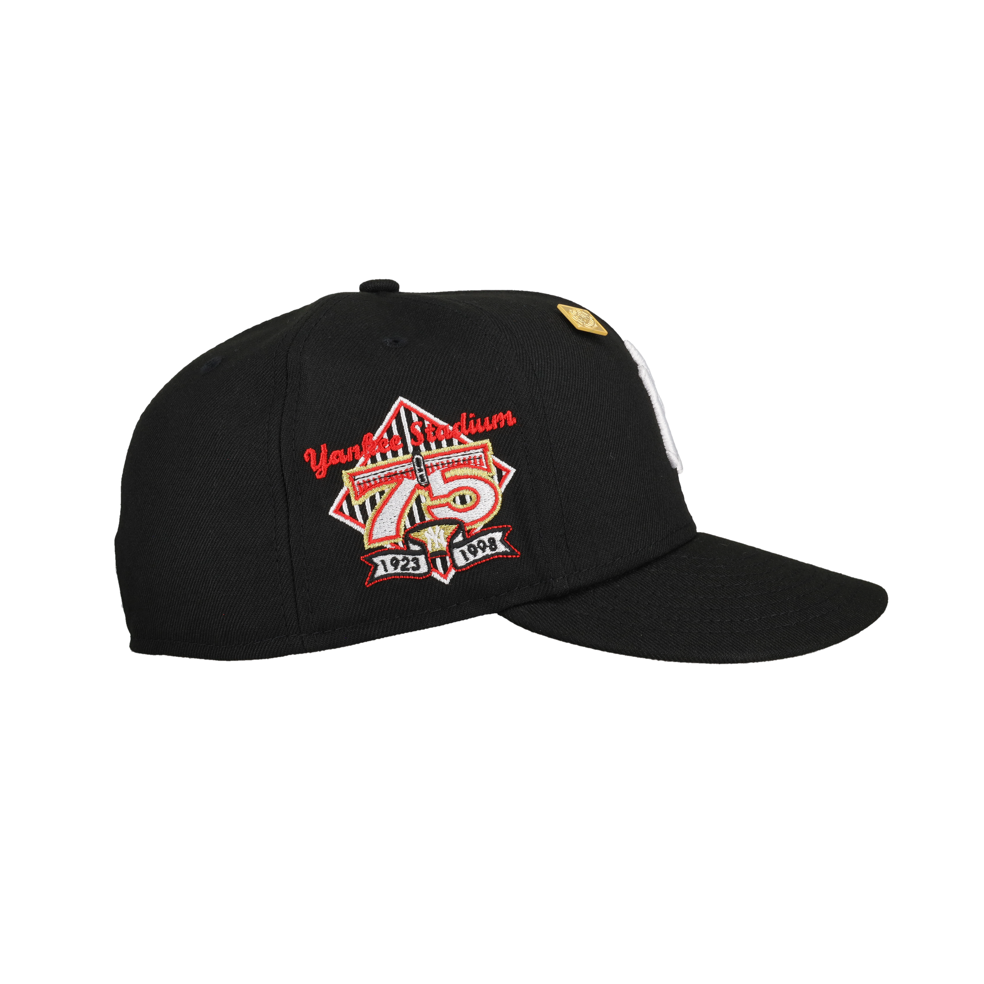 New York Yankees 75th Anniversary Black Metallic 59Fifty Fitted Hat