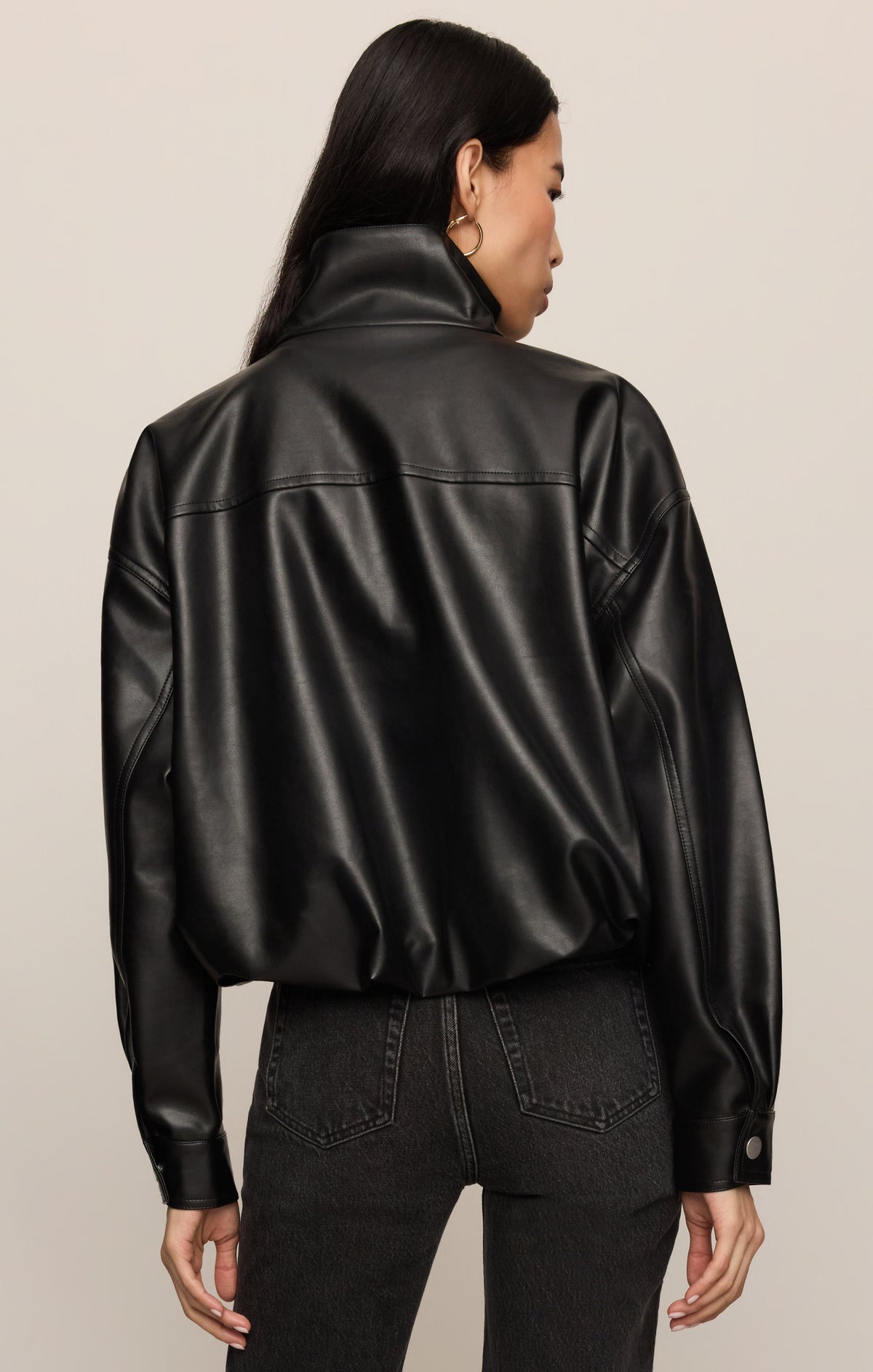 Corin Bubble Hem Jacket in Black