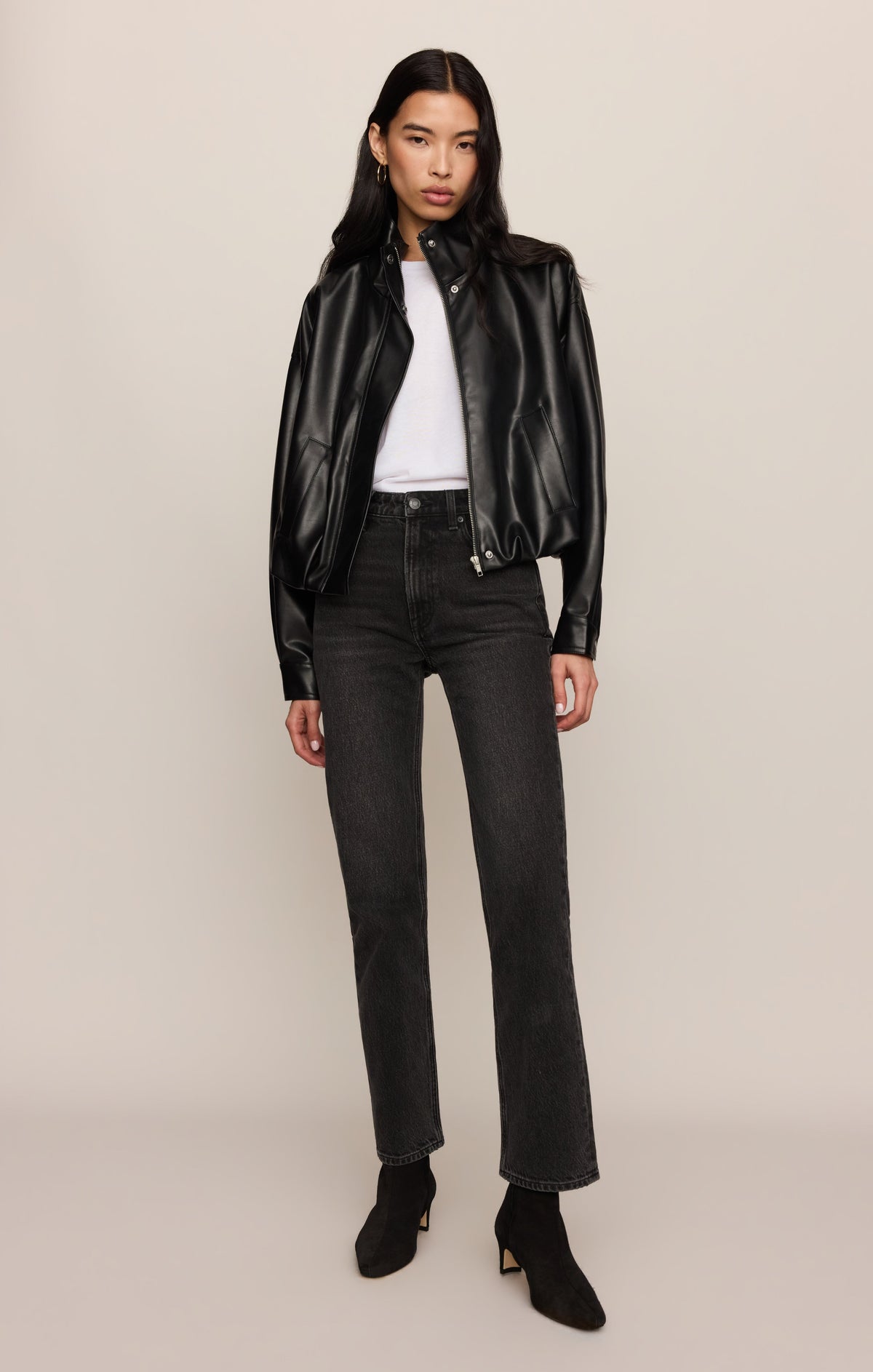 Corin Bubble Hem Jacket in Black