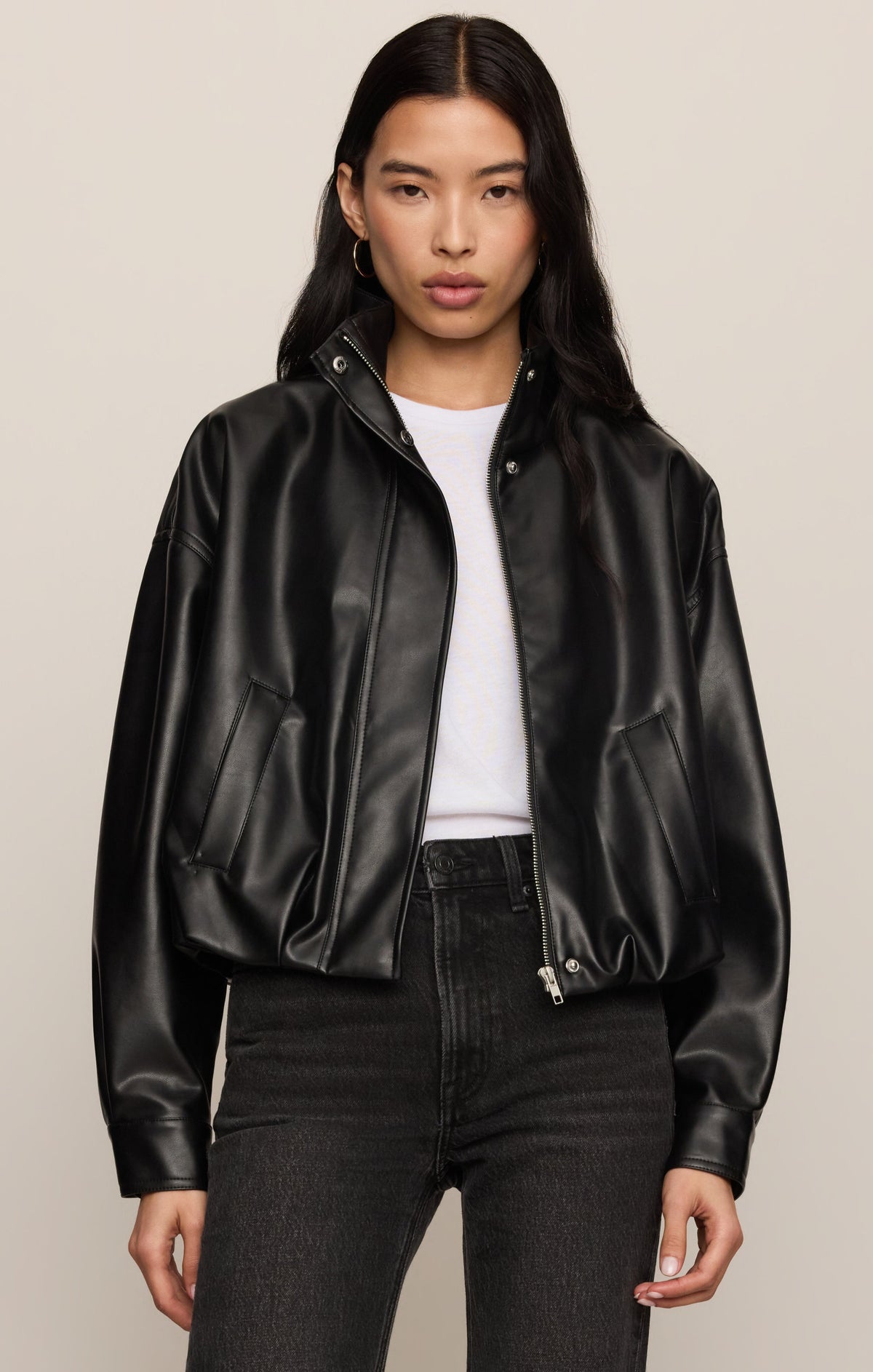 Corin Bubble Hem Jacket in Black
