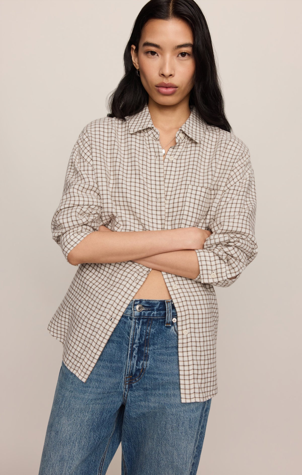 River Plaid Button Up