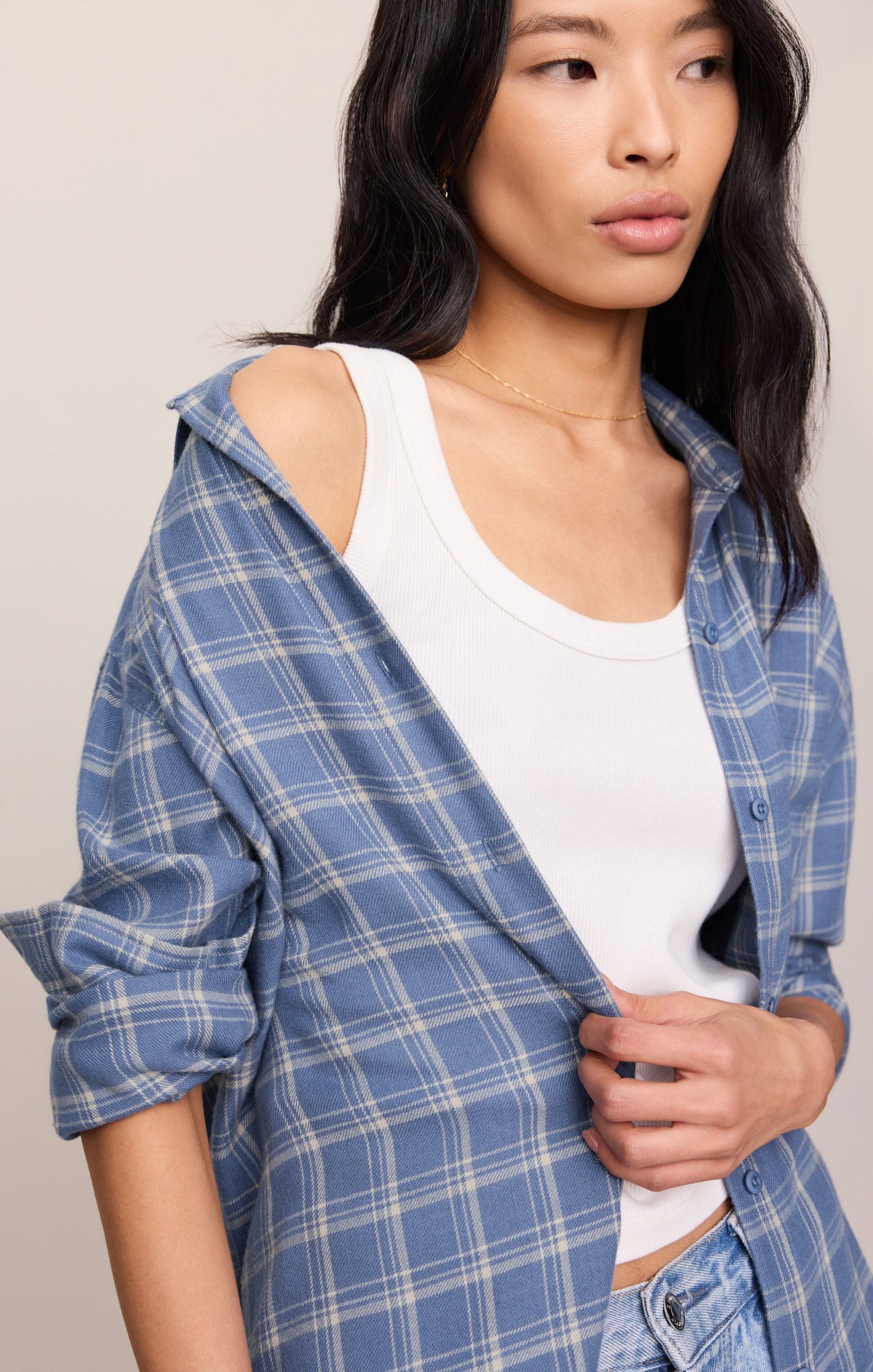 River Plaid Button Up