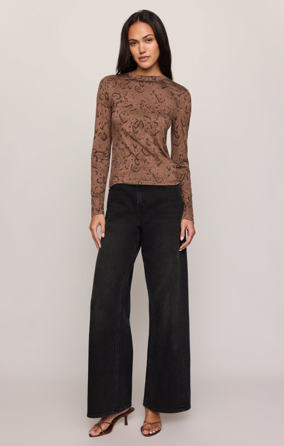 Onyx Snake Top in Cocoa Bean