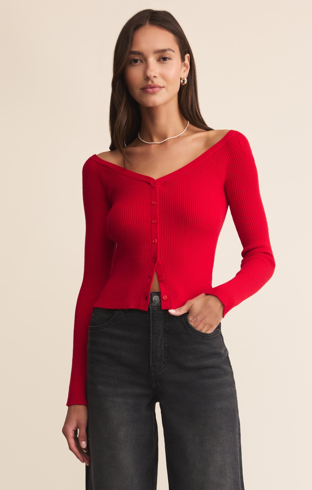 Jovy Off Shoulder Cropped Top