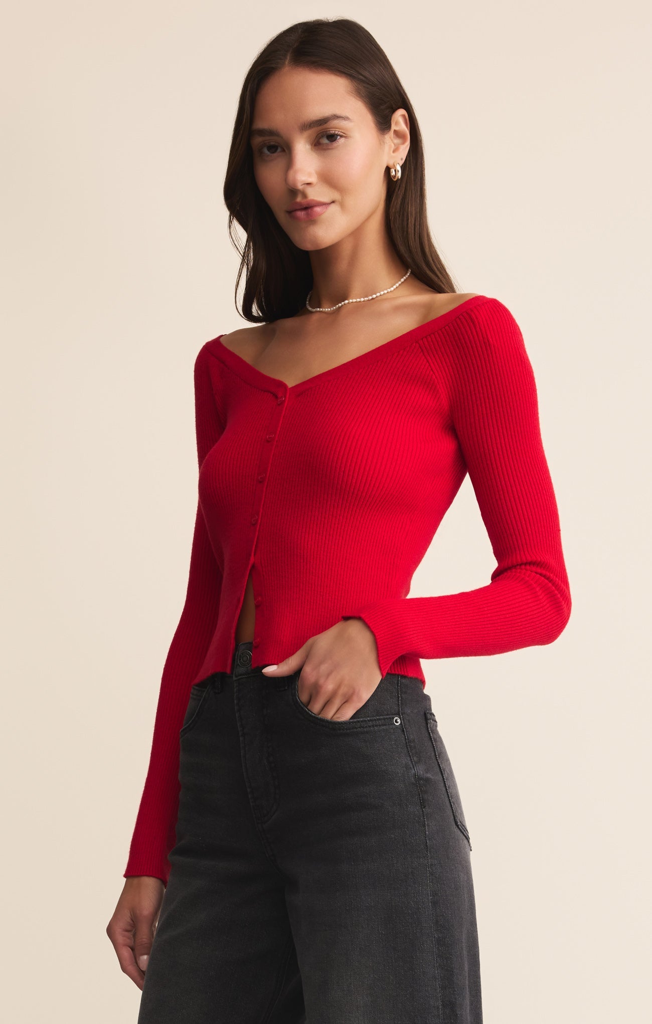 Jovy Off Shoulder Cropped Top
