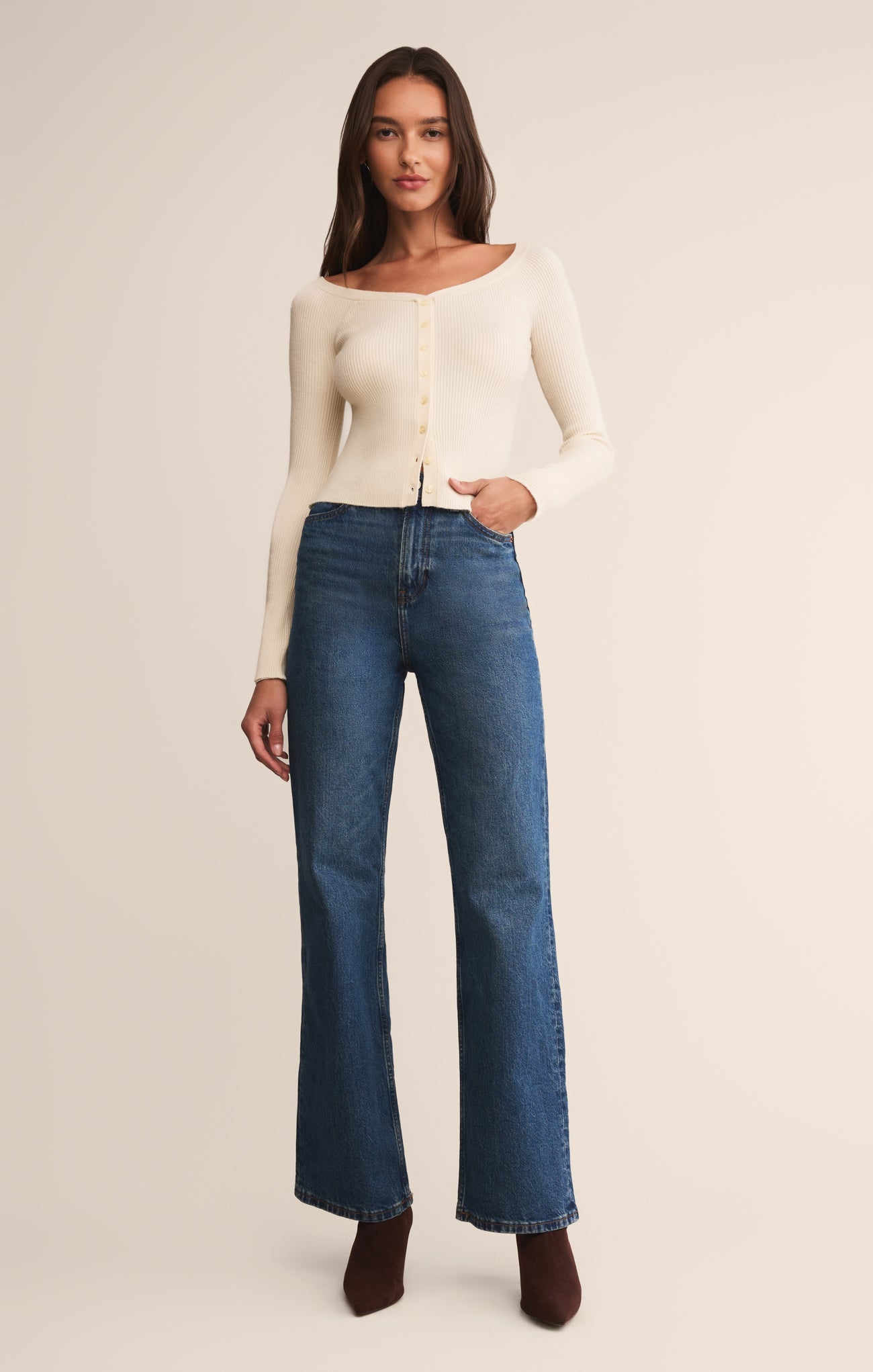 Jovy Off Shoulder Cropped Top