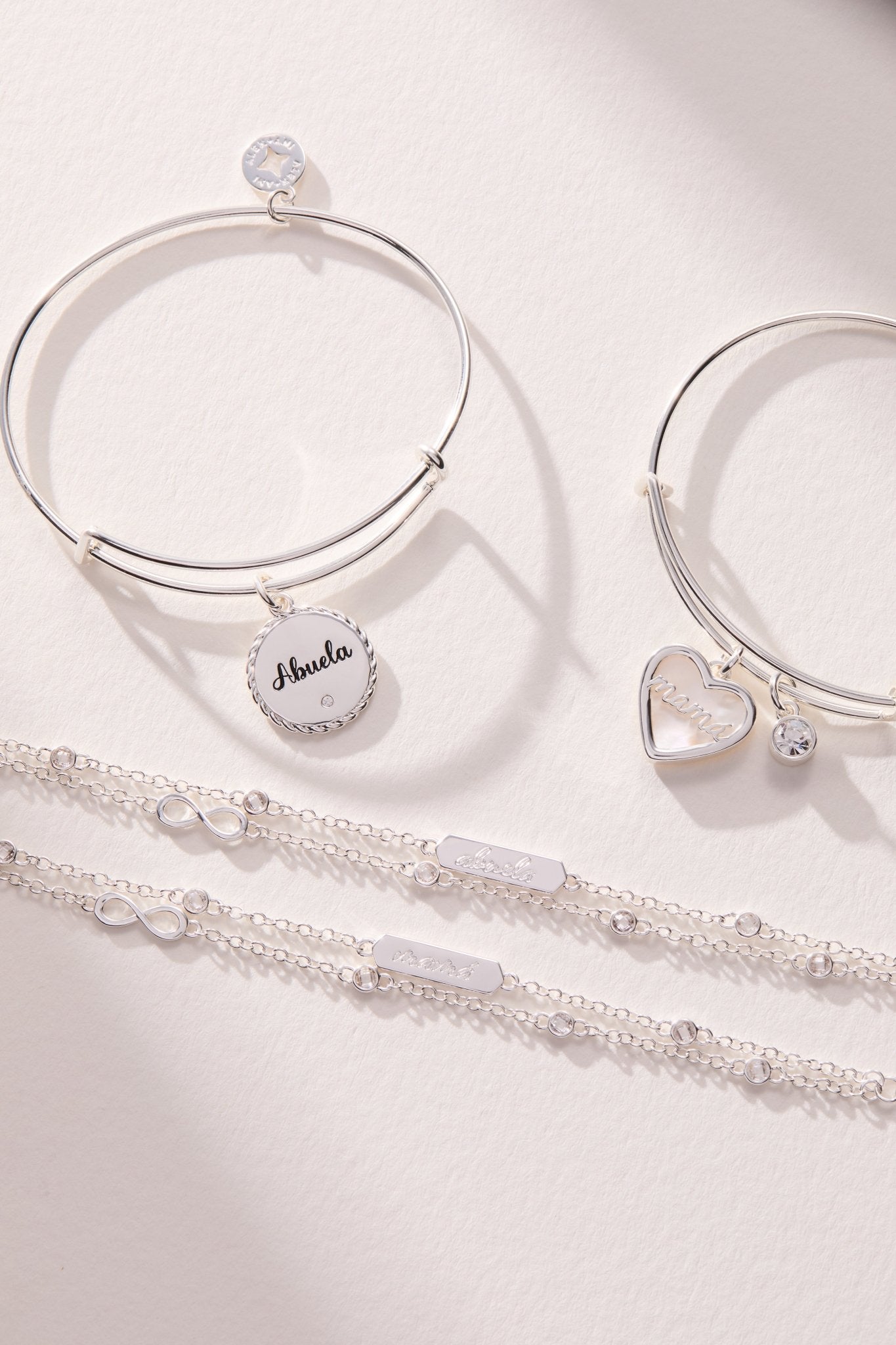 Abuela Infinity Chain Double Strand Bracelet by ALEX AND ANI at Shirley Shoppe