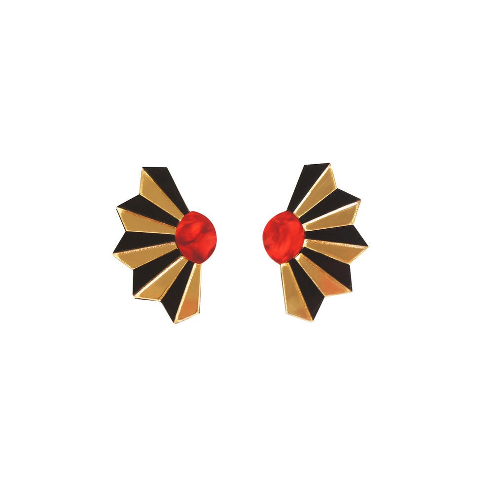 Accordion Flower Earrings by Laliblue by Quirks! at Shirley Shoppe