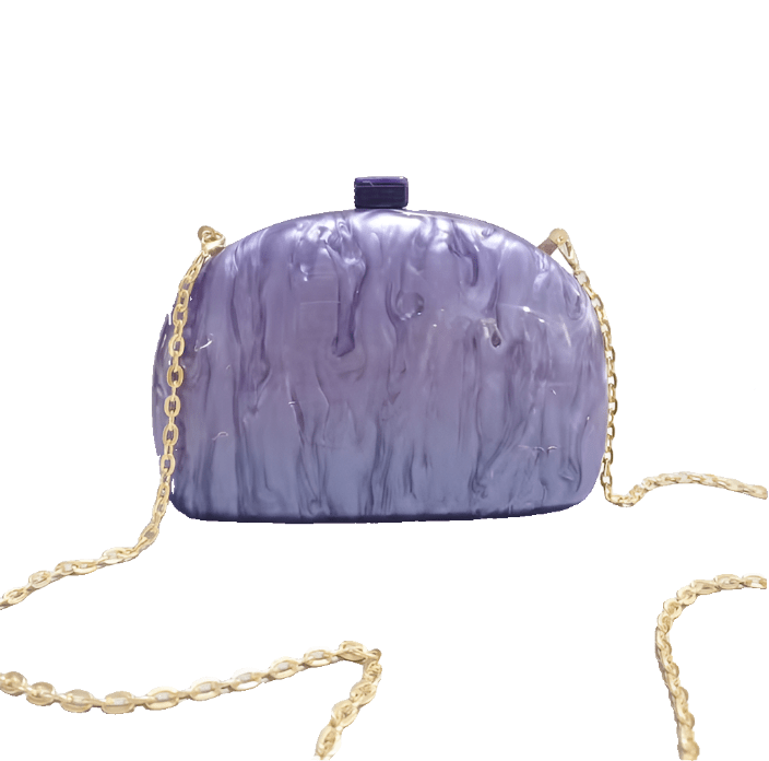 Acrylic Clutch or Crossbody Handbag - White by Quirks! at Shirley Shoppe