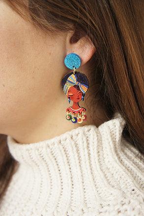 African Girl Earrings by Laliblue by Quirks! at Shirley Shoppe