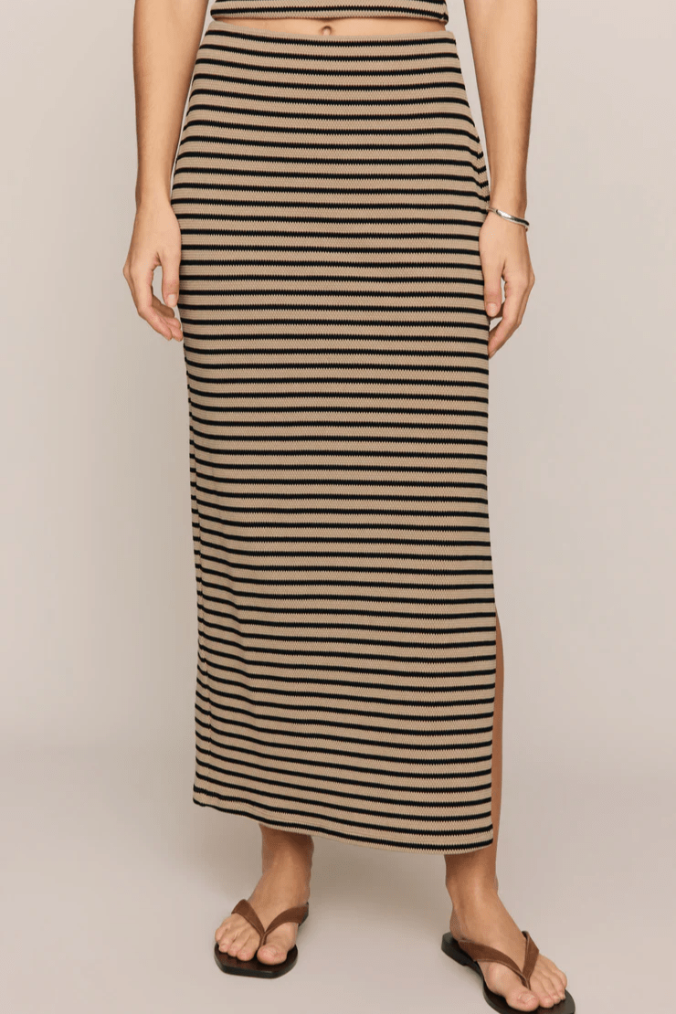 AINSLIE STRIPE MIDI SKIRT by z supply at Shirley Shoppe