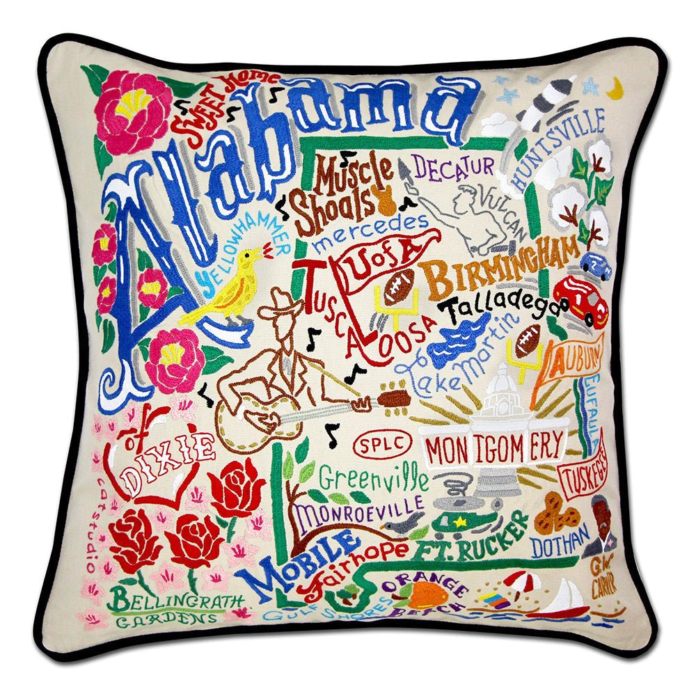 Alabama Hand - Embroidered Pillow by Quirks! at Shirley Shoppe