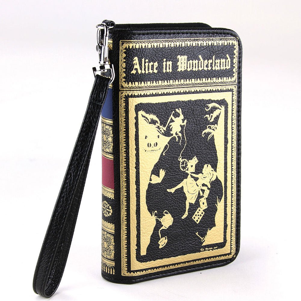 Alice In Wonderland Book Wallet Wristlet by Quirks! at Shirley Shoppe