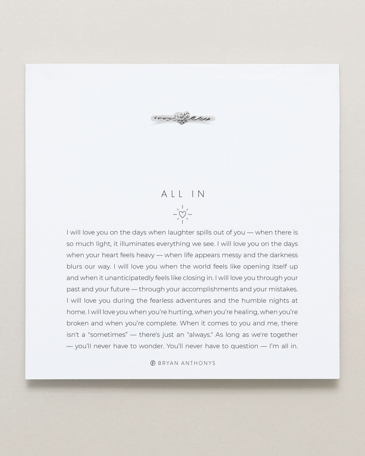 All In Ring by Bryan Anthonys at Shirley Shoppe
