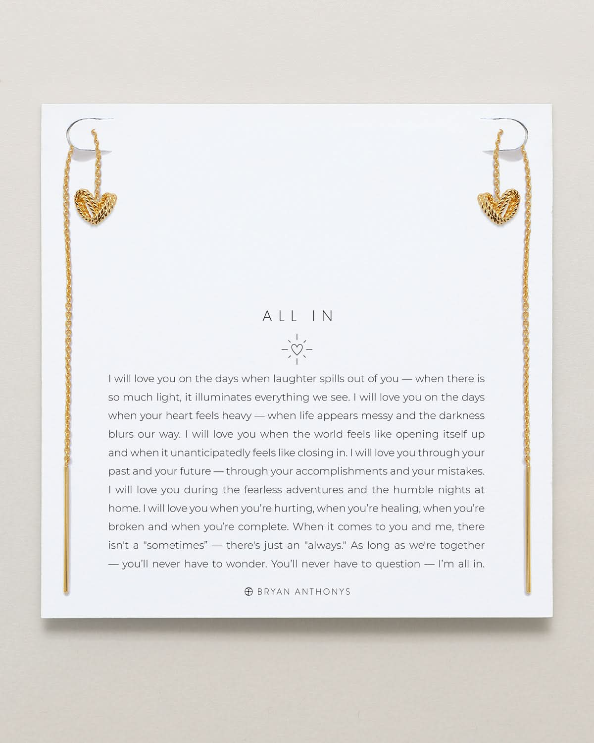 All In Threader Earrings by Bryan Anthonys at Shirley Shoppe