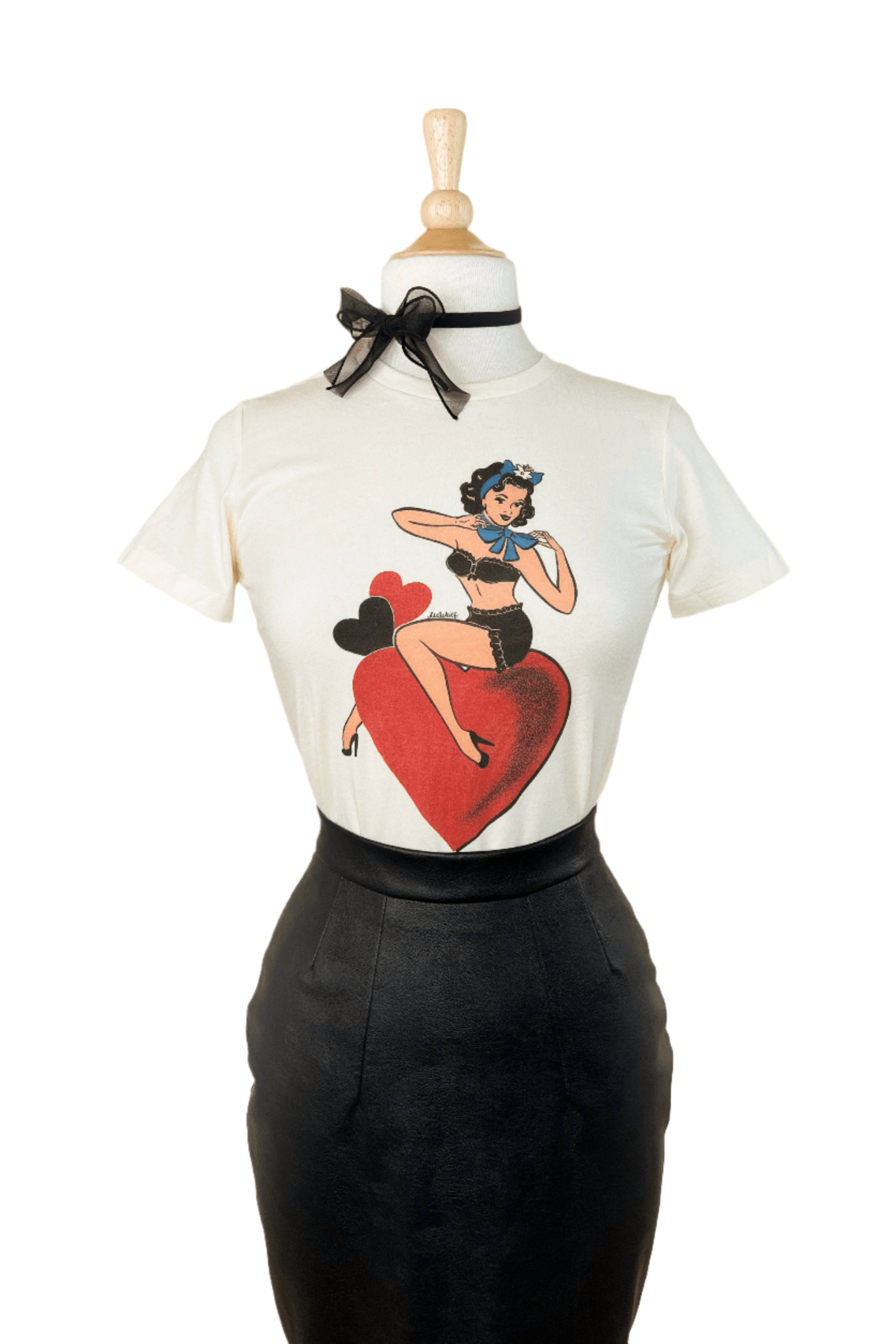 All My Love Fitted Tee in Ivory by Quirks! at Shirley Shoppe