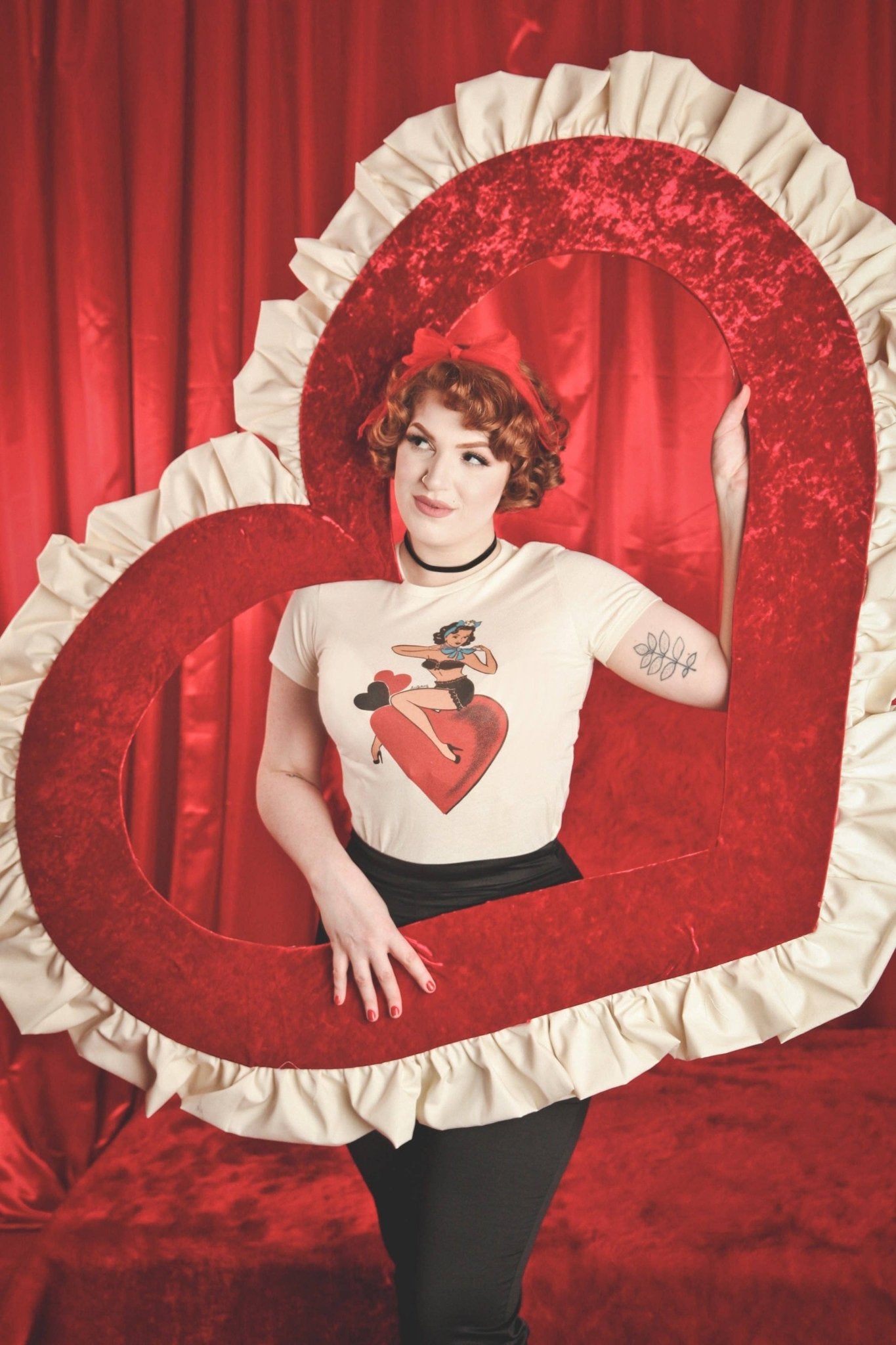 All My Love Fitted Tee in Ivory by Quirks! at Shirley Shoppe