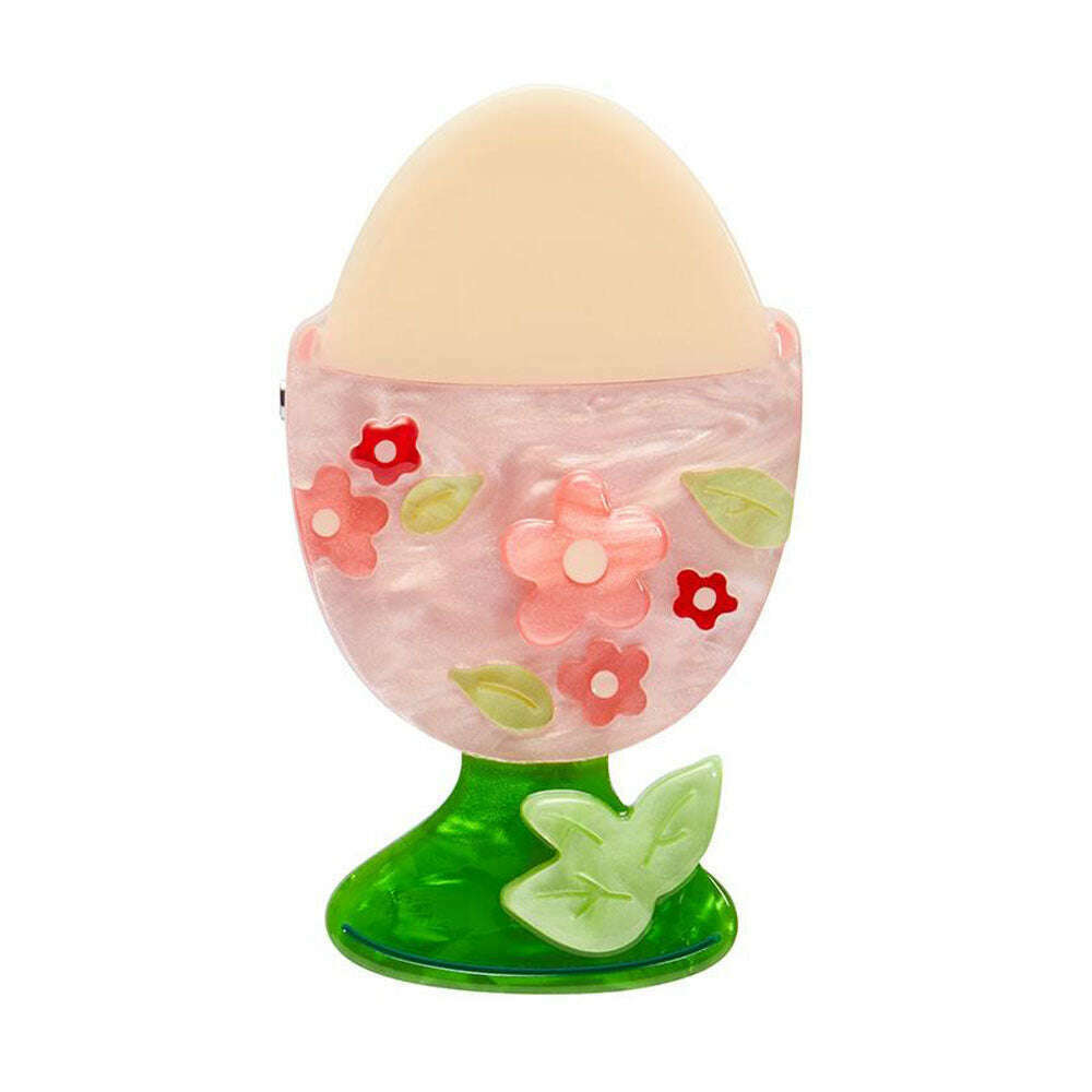 All Yolks Aside Egg Cup Brooch by Erstwilder