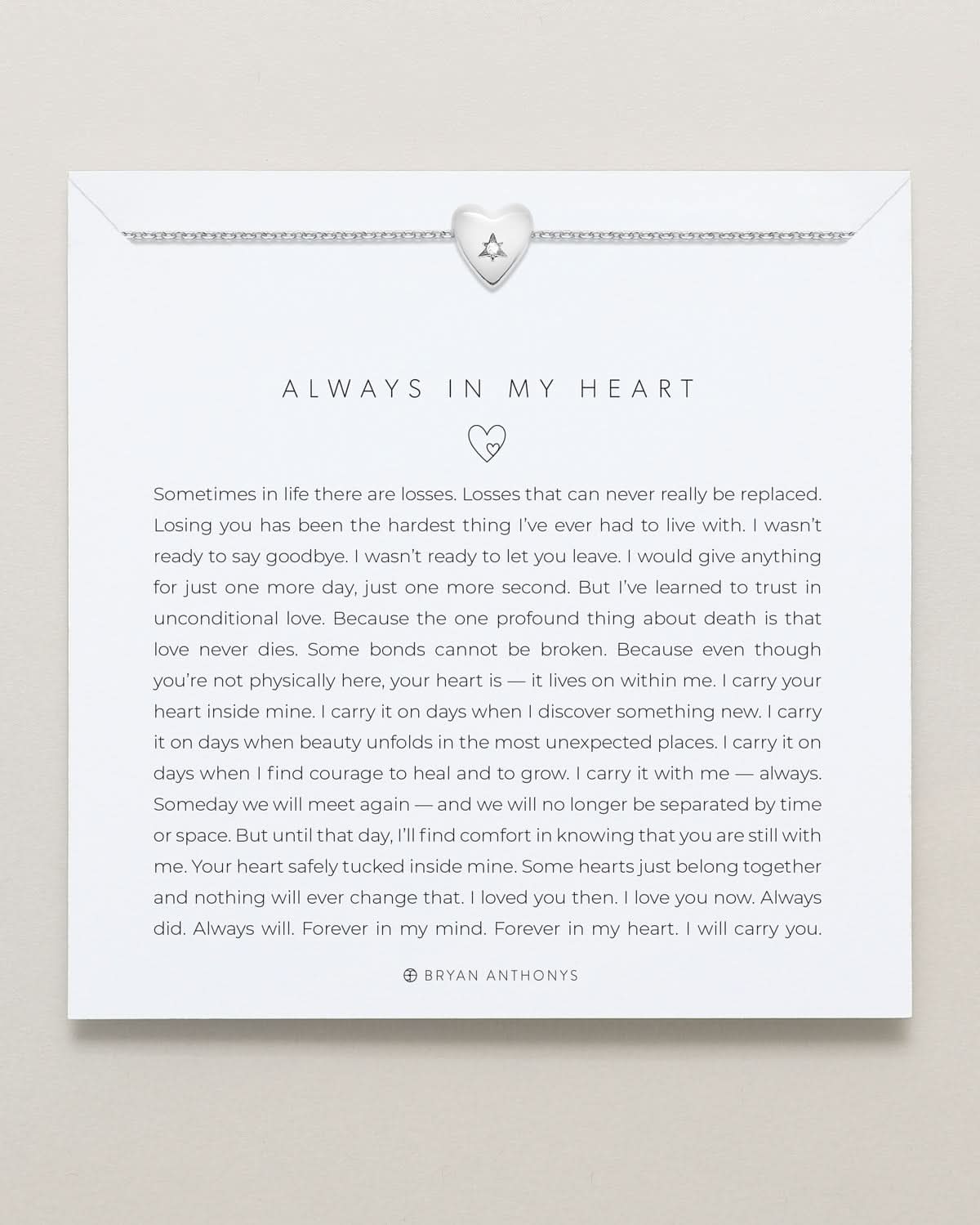 Always In My Heart Icon Necklace by Bryan Anthonys at Shirley Shoppe