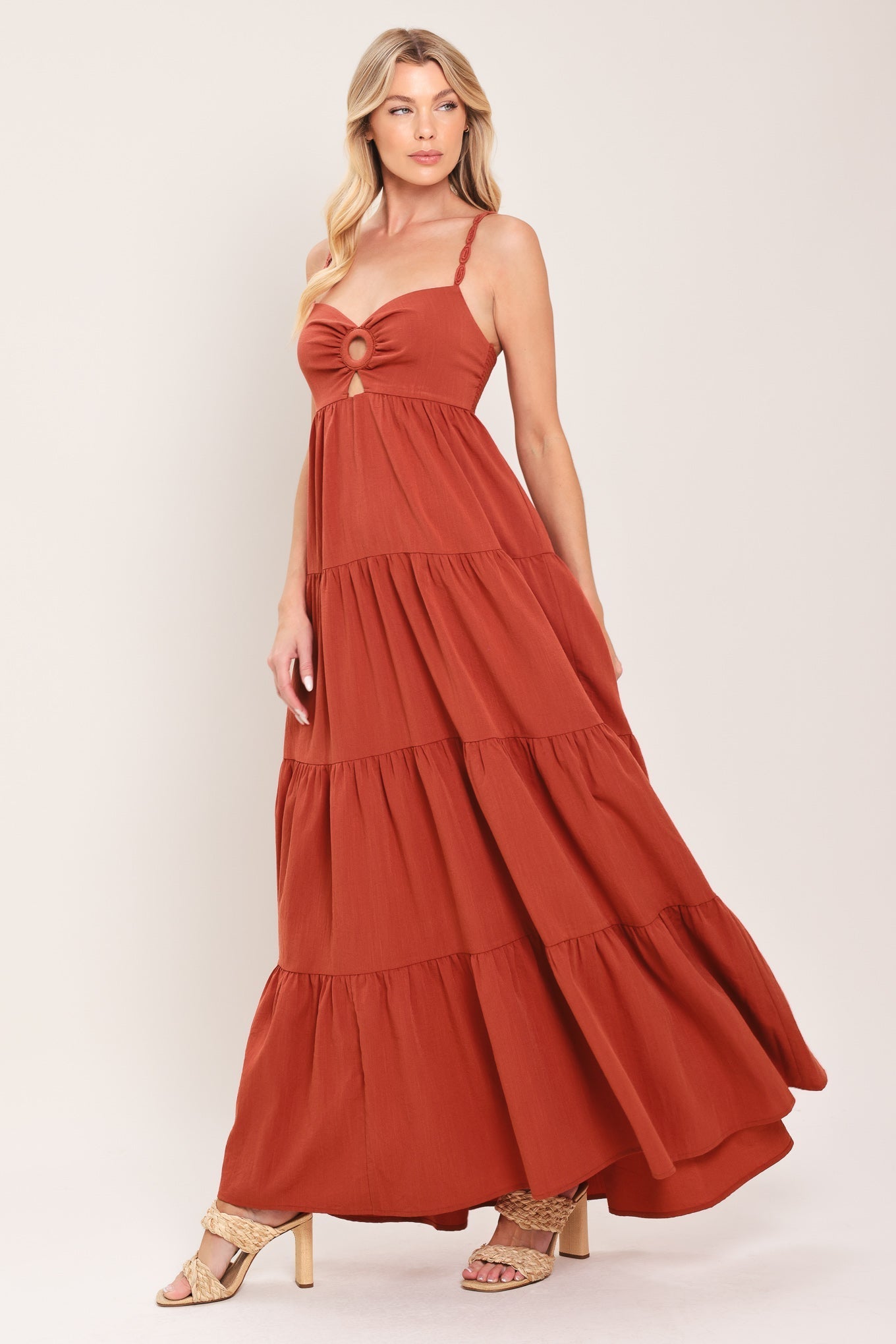AMBER WAVE WOVEN MAXI DRESS by Flying Tomato at Shirley Shoppe