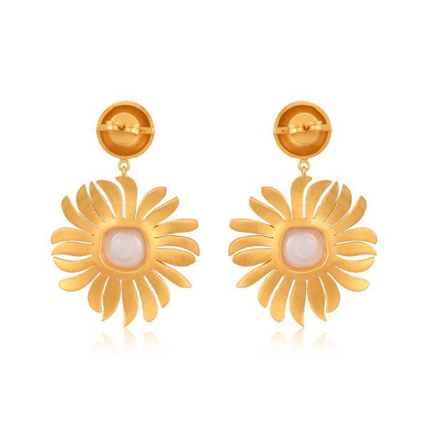 Anemone's Charm Drop Earrings - Pearl by Christina Greene at Shirley Shoppe