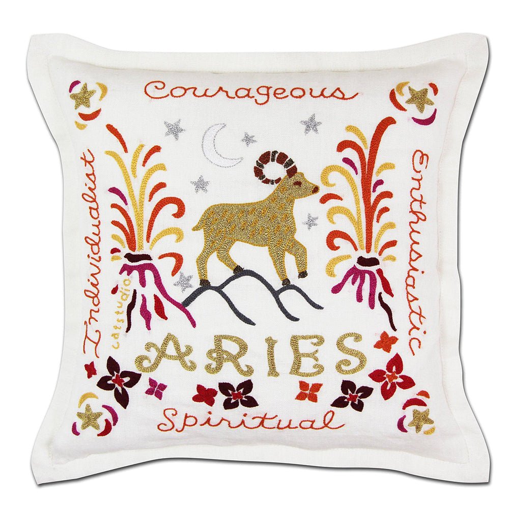 Aries Astrology Hand - Embroidered Pillow by Cat Studio by Quirks! at Shirley Shoppe