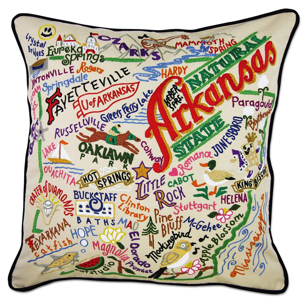Arkansas Hand - Embroidered Pillow by Quirks! at Shirley Shoppe