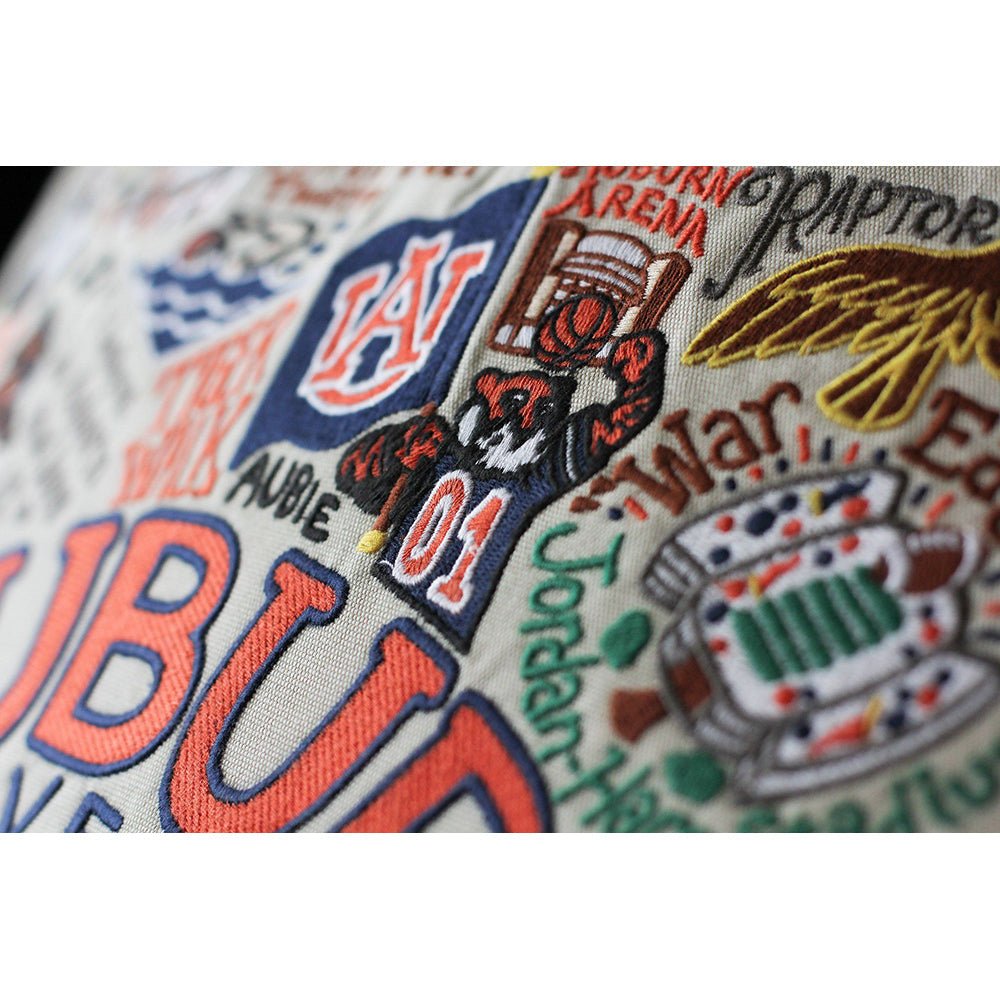Auburn University Collegiate Hand - Embroidered Pillow by Quirks! at Shirley Shoppe