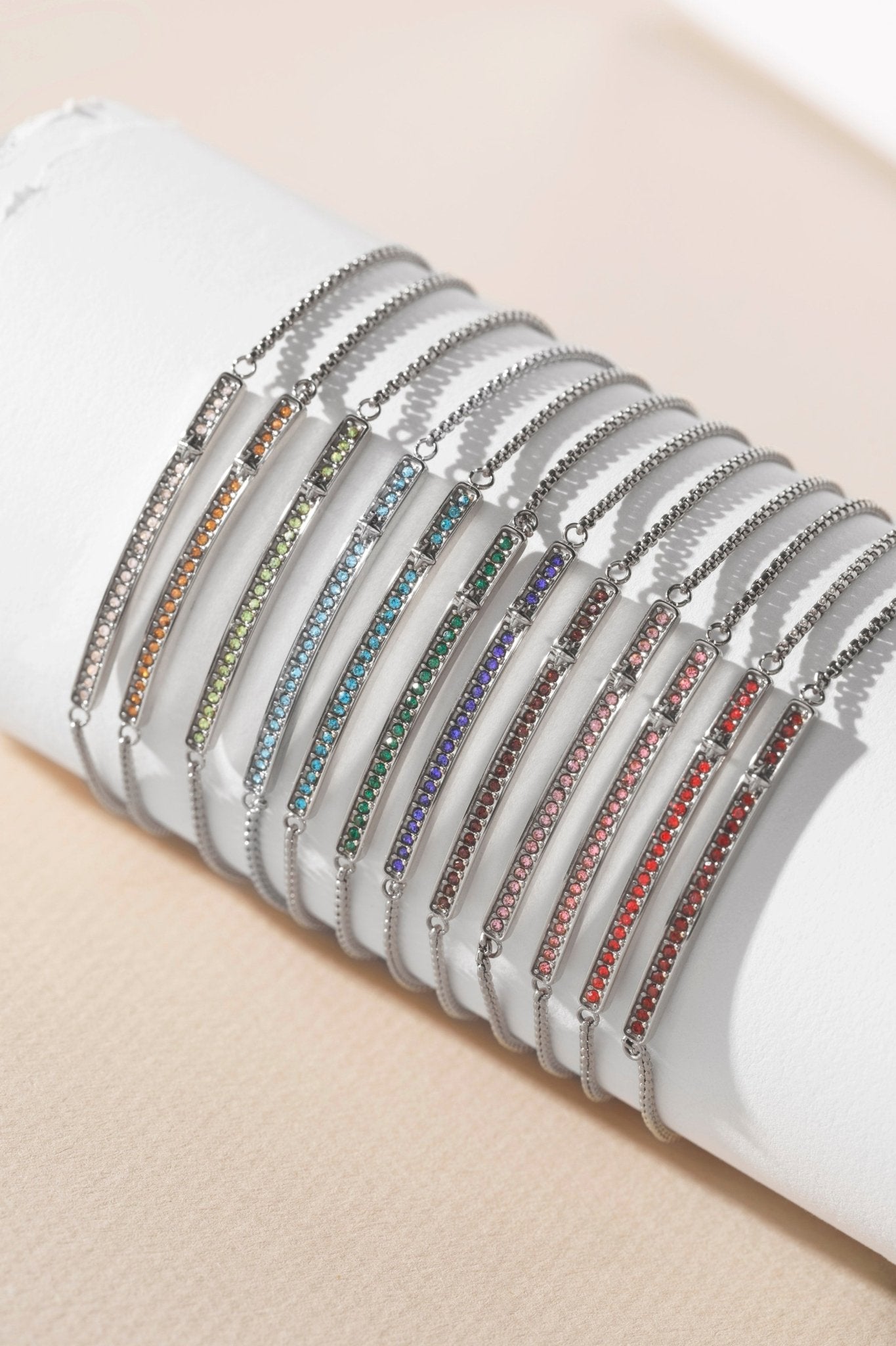 August Everyday Birthstone Pave Bolo Bracelet by ALEX AND ANI at Shirley Shoppe