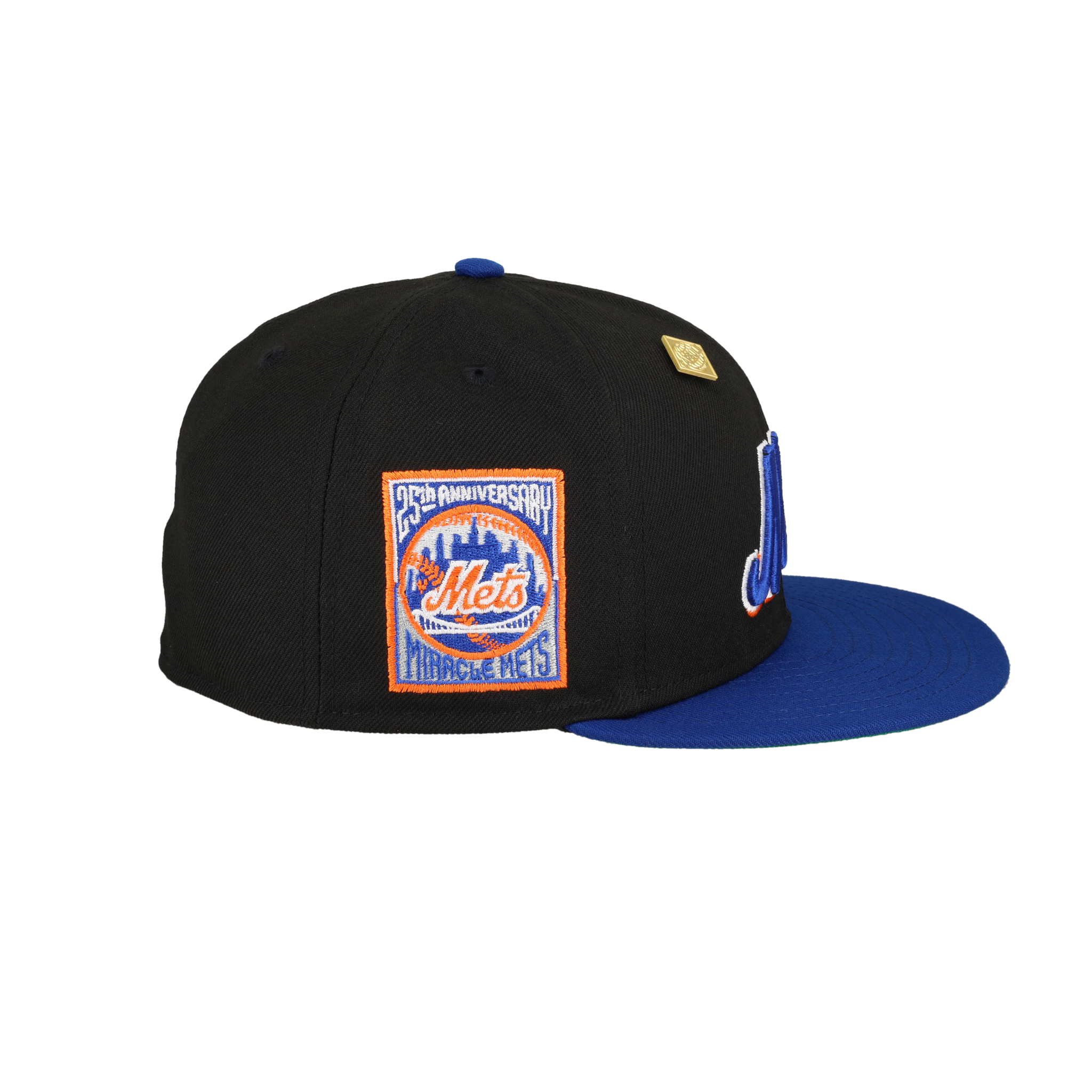 New York Mets 25th Anniversary Side Patch New Era 59Fifty Fitted Hat
