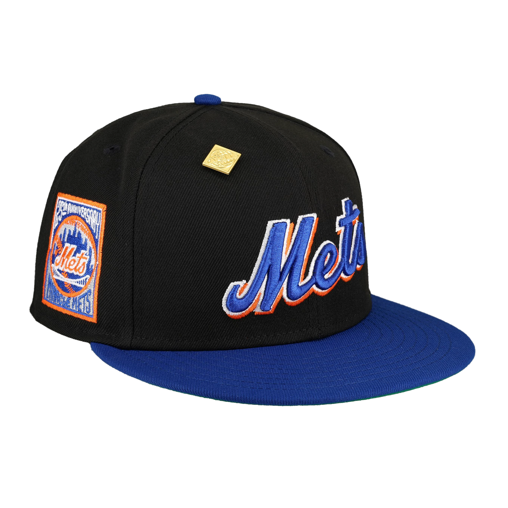 New York Mets 25th Anniversary Side Patch New Era 59Fifty Fitted Hat