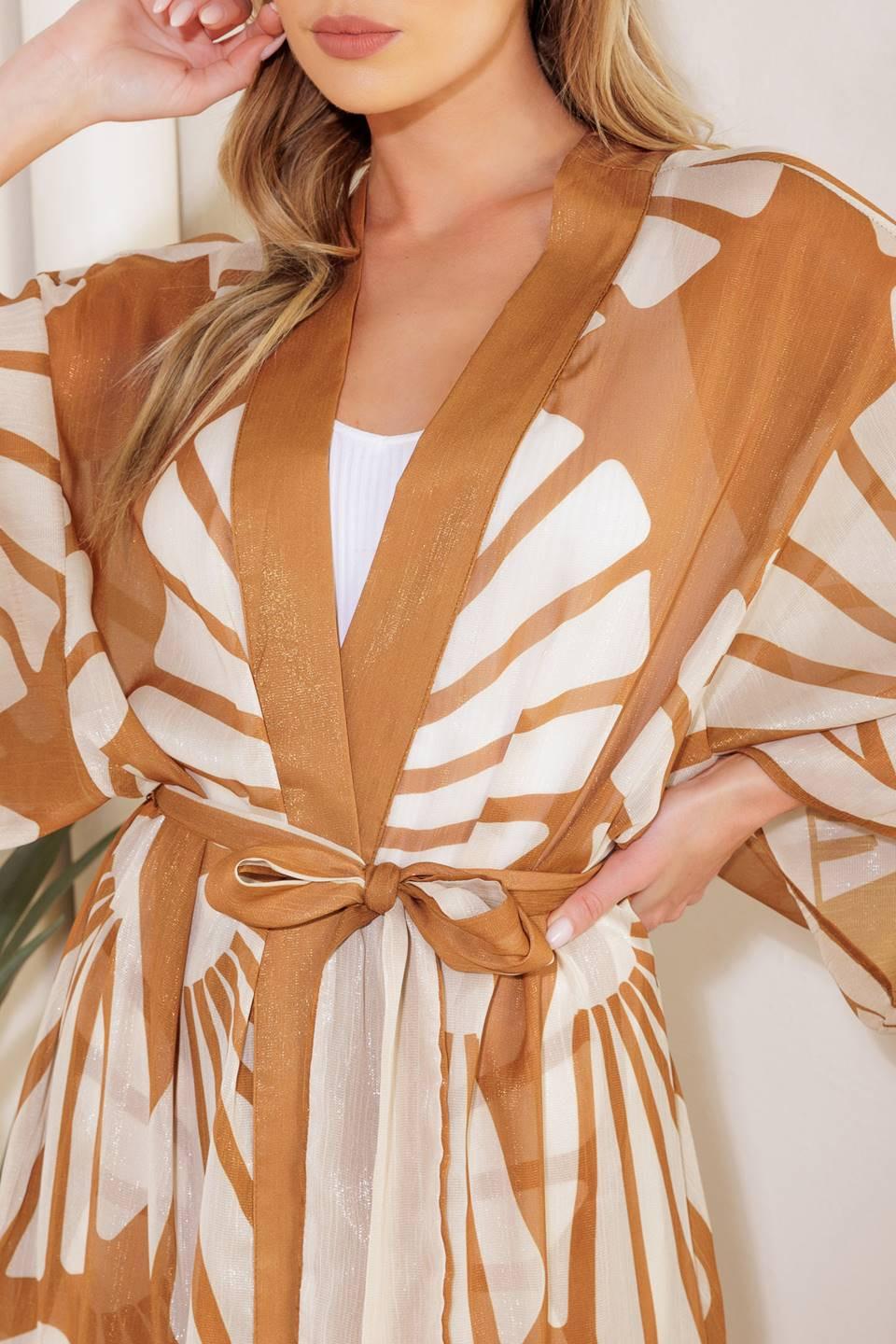 AWAITING LOVE WOVEN KIMONO COVER UP AND PANT SET by Flying Tomato at Shirley Shoppe