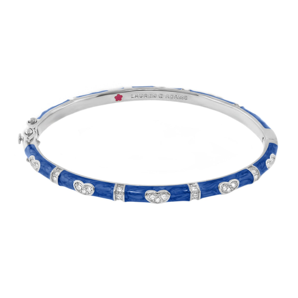 Pave Love Stackable Bangle — Single Heart Station