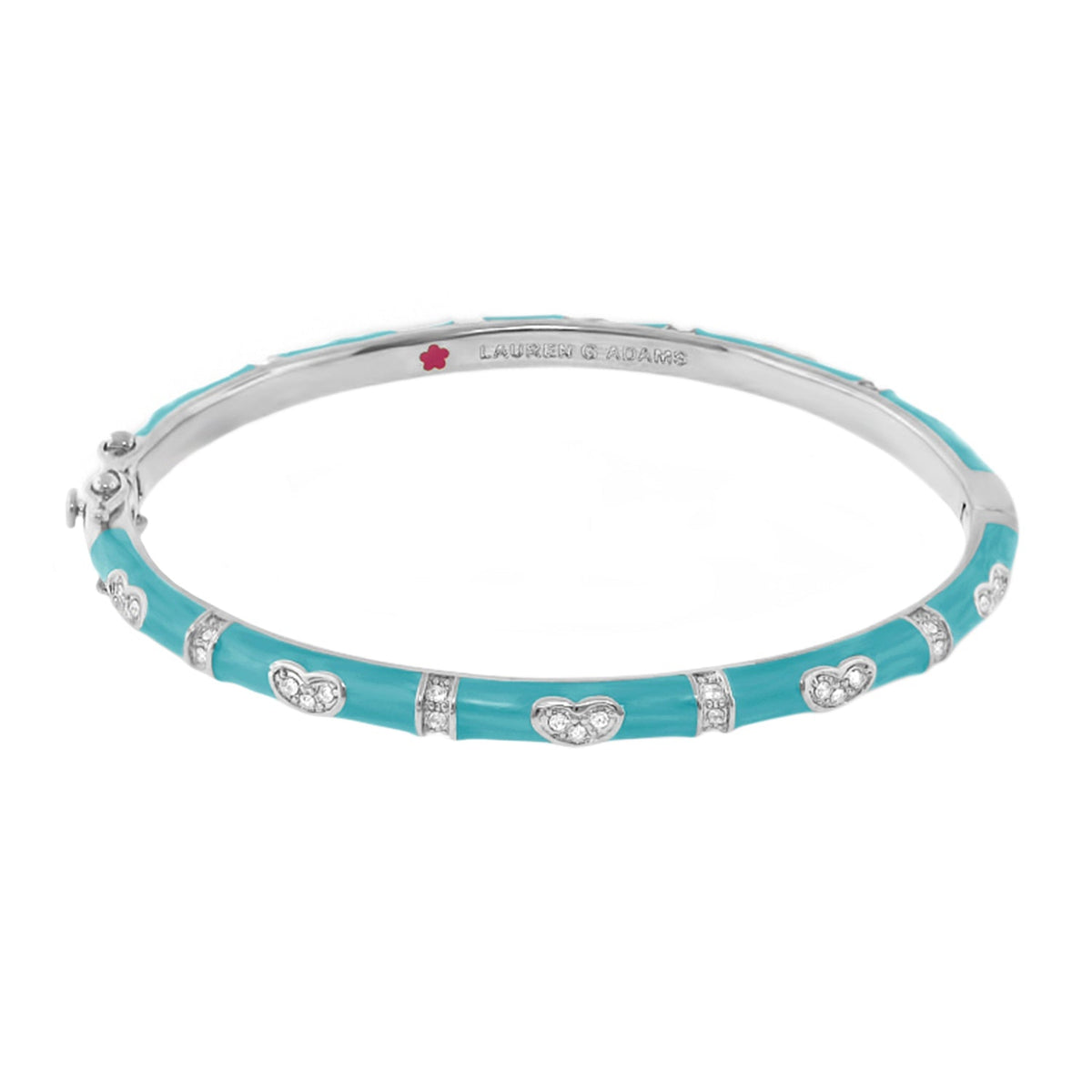 Pave Love Stackable Bangle — Single Heart Station