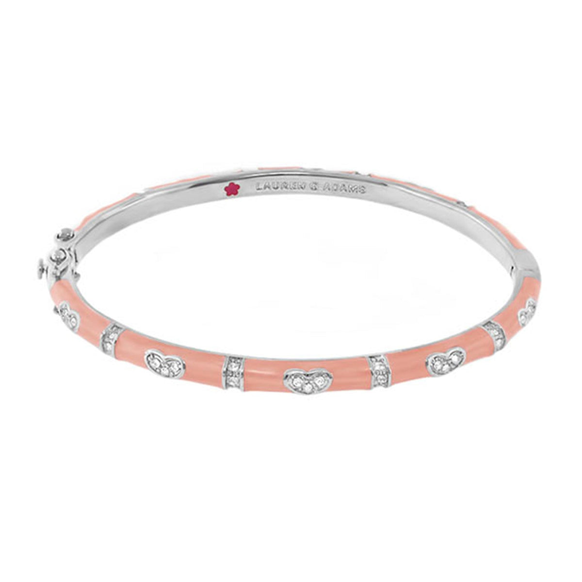 Pave Love Stackable Bangle — Single Heart Station
