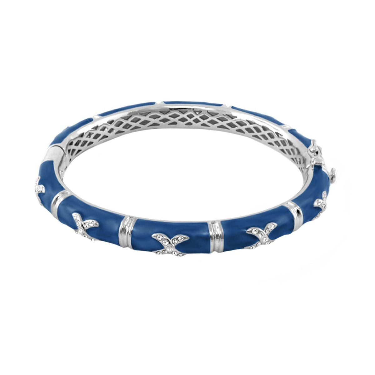 Elegant Hugs Bangle — Wide Pavé X