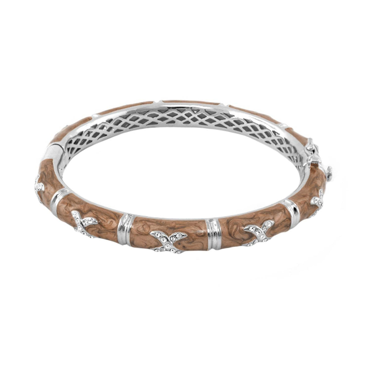 Elegant Hugs Bangle — Wide Pavé X